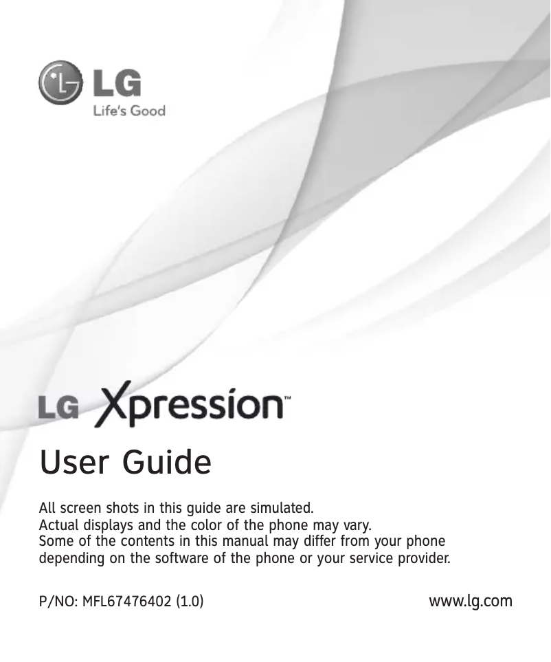 Page n°1 - Mode d'emploi LG Xpression