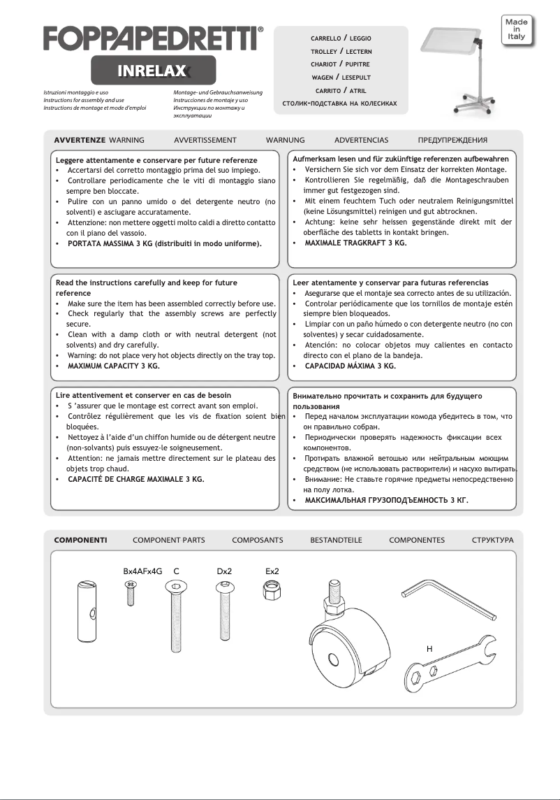 Image de la première page du manuel de l'appareil Inrelax