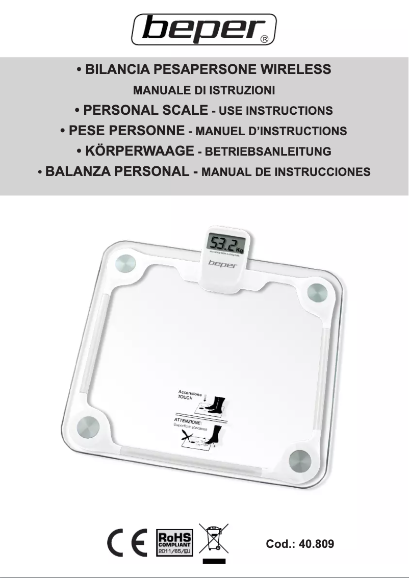 Image de la première page du manuel de l'appareil 40.809