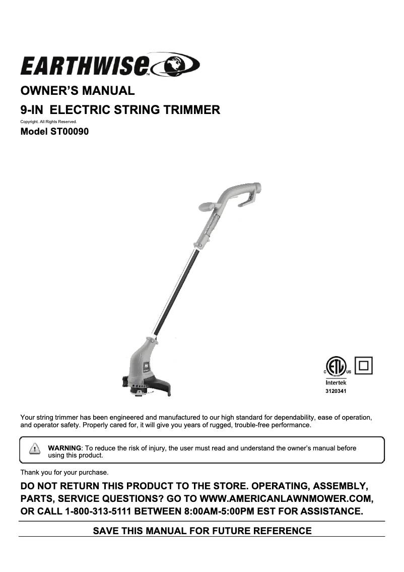 Image de la première page du manuel de l'appareil ST00090