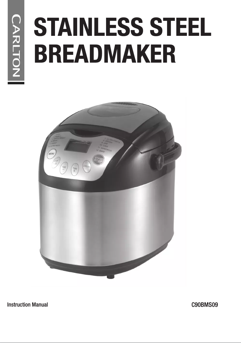 Image de la première page du manuel de l'appareil C90BMS09