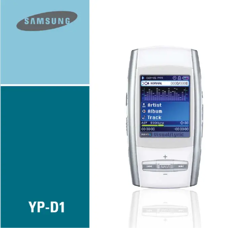 Page n°1 - Manuel utilisateur Samsung YP-D1