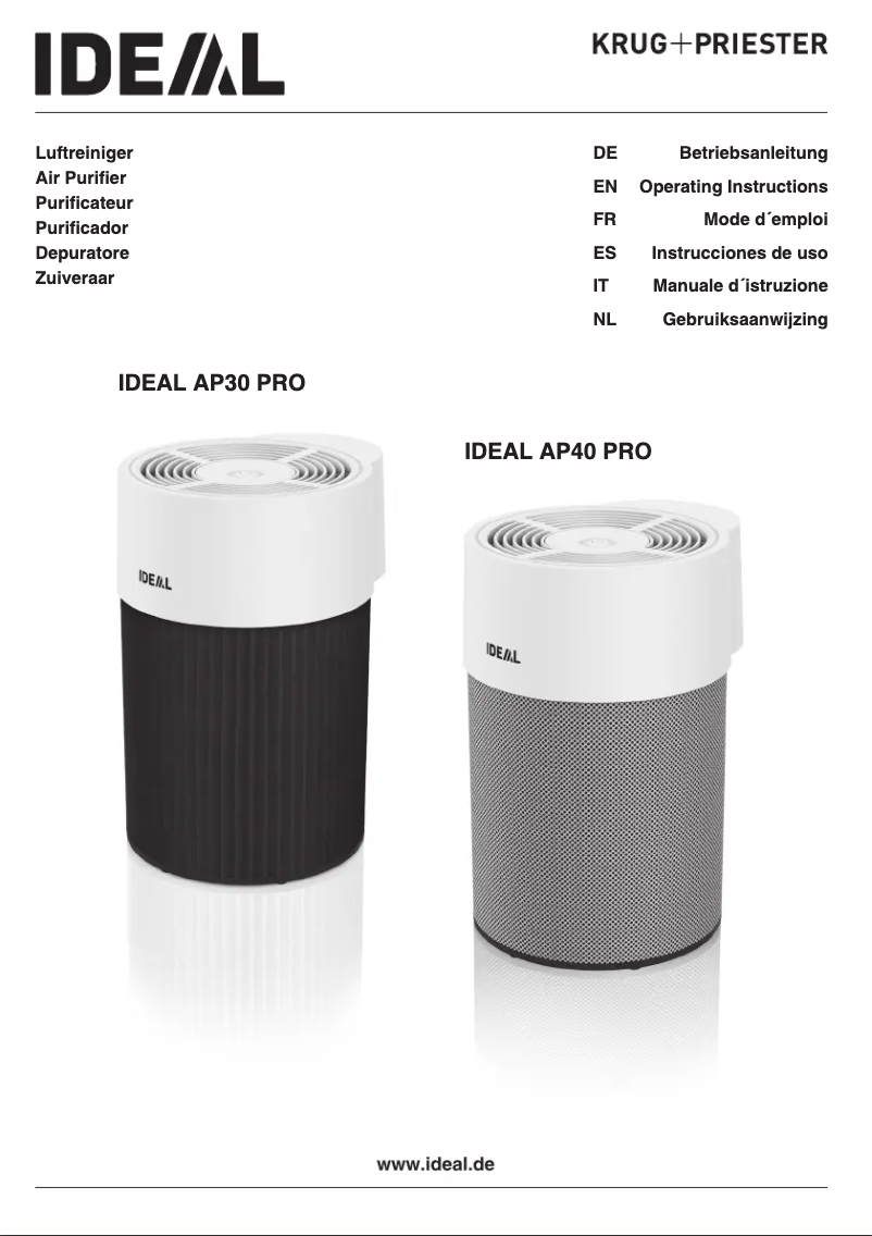 Page n°1 - Manuel utilisateur Ideal AP30 Pro