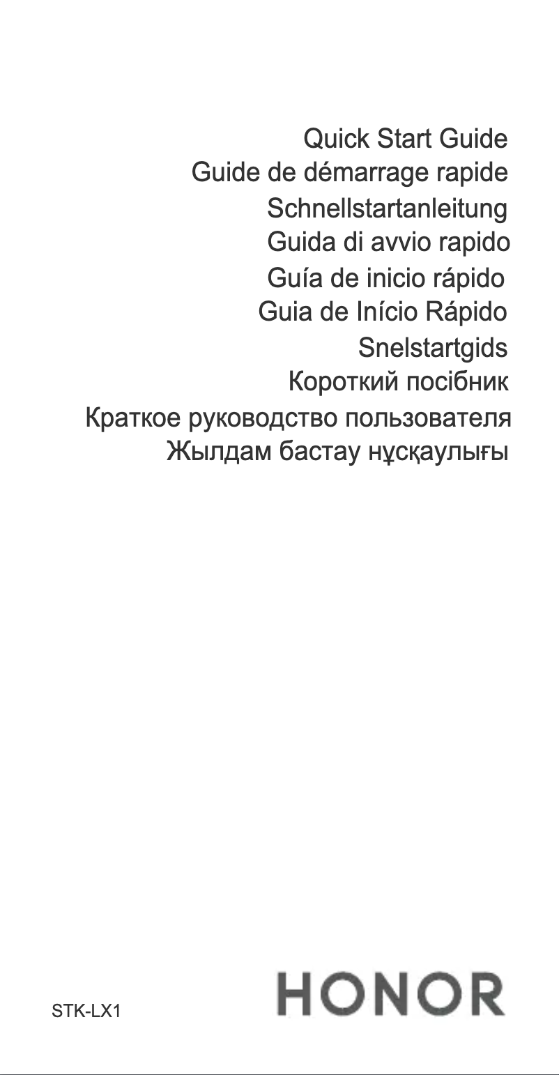 Page 1 de la notice Manuel utilisateur Honor 9X