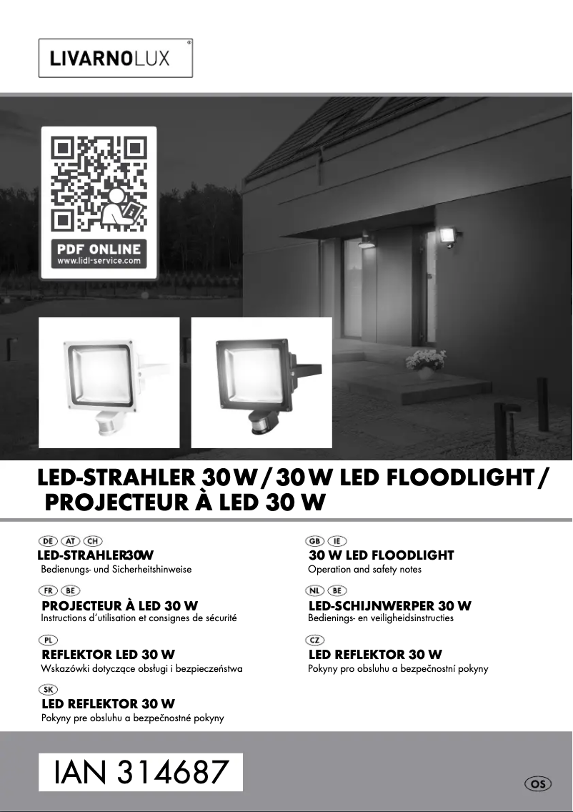 Page n°1 - Manuel utilisateur Livarno Lux IAN 314687