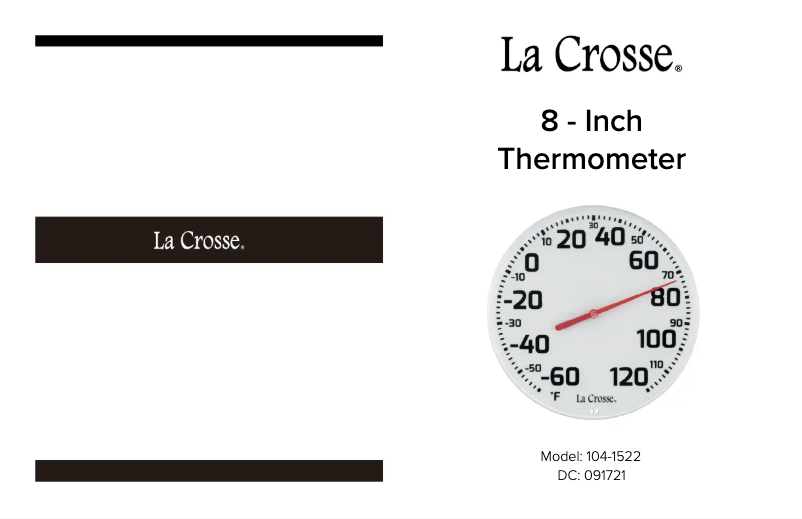 Page n°1 - Manuel utilisateur La Crosse Technology 104-1522