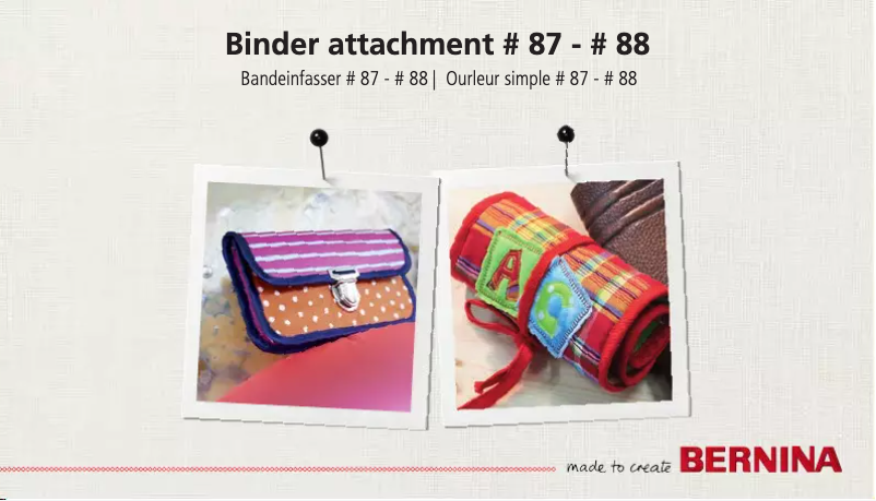 Page n°1 - Manuel utilisateur Bernina 88