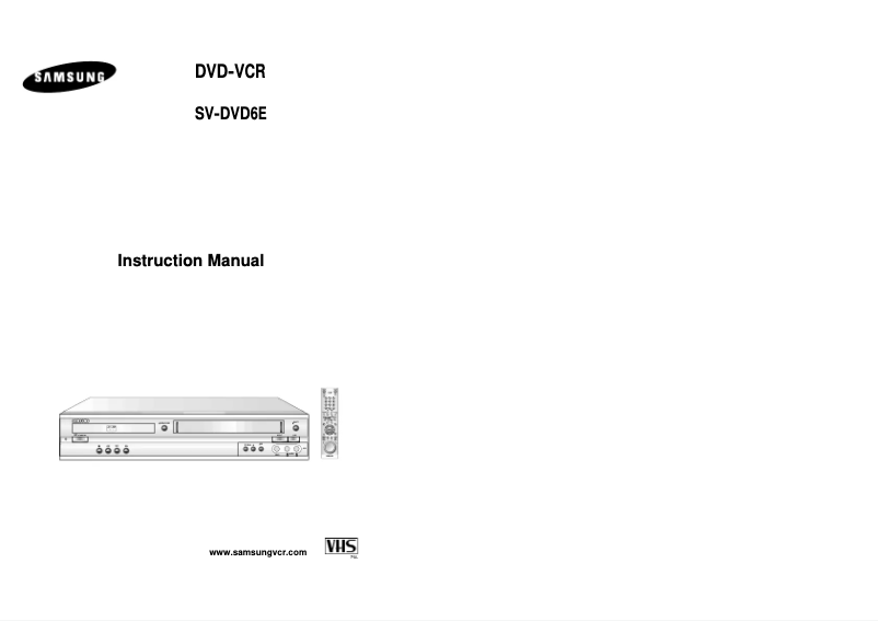 Page 1 de la notice Manuel utilisateur Samsung SV-DVD6E