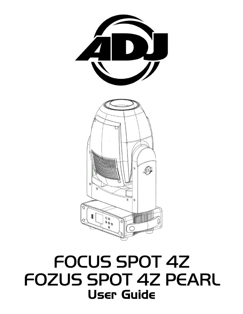 Image de la première page du manuel de l'appareil Focus Spot 4Z Pearl