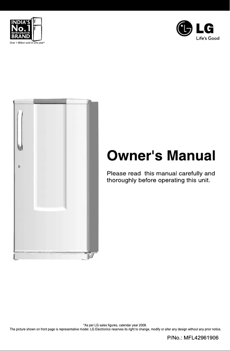 Page 1 de la notice Manuel utilisateur LG GL-215NP