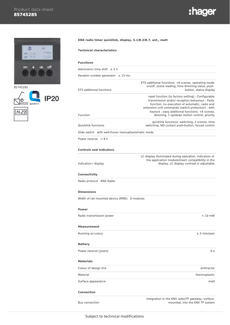 Image de la première page du manuel de l'appareil 85745285