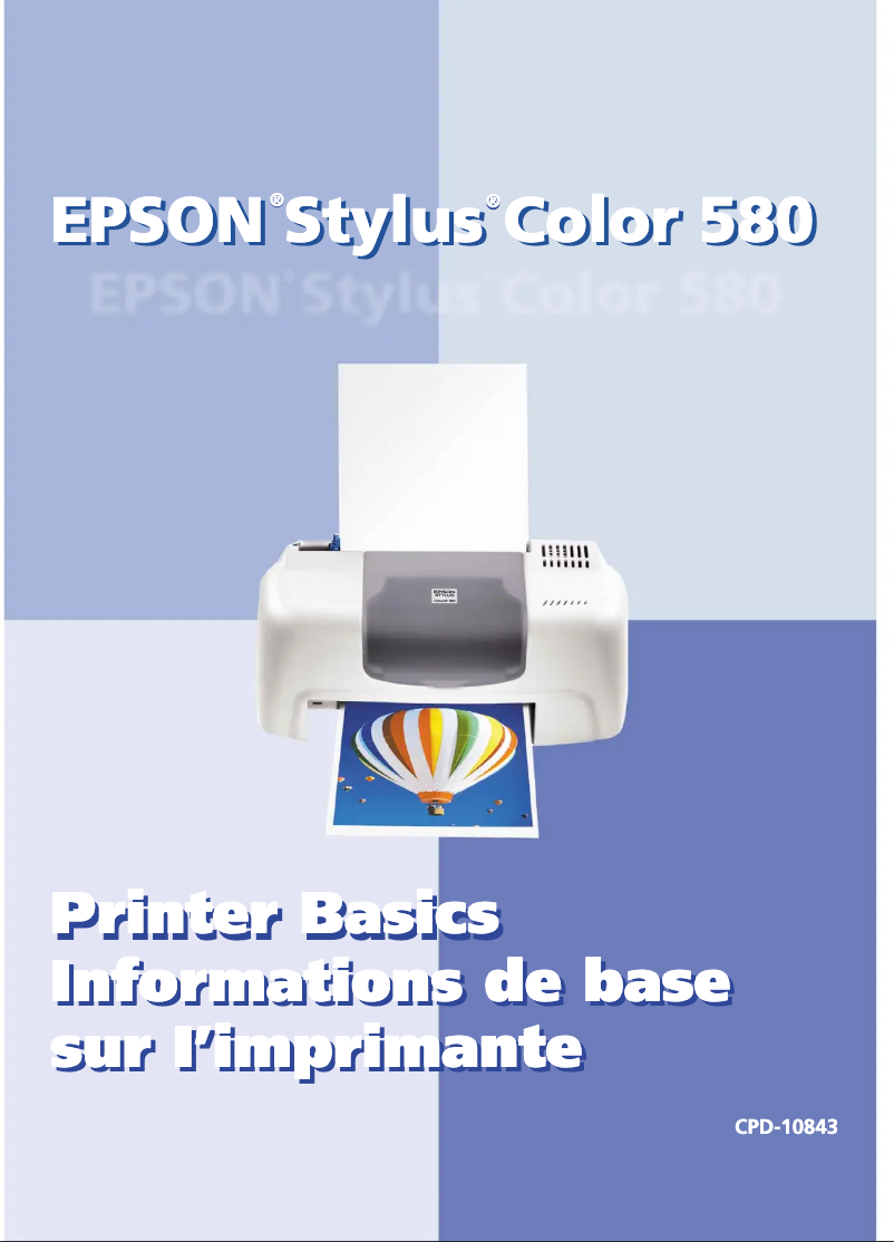 Page n°1 - Manuel utilisateur Epson Stylus Color 580
