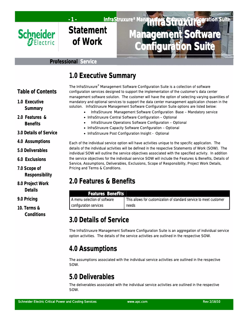 Page n°1 - Manuel utilisateur APC WNSC010110