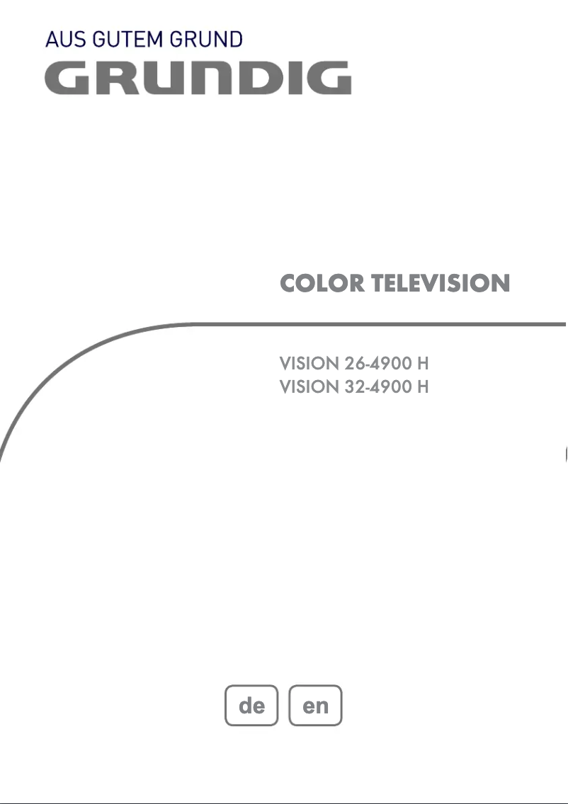 Page 1 de la notice Manuel utilisateur Grundig Vision 32 4900 H