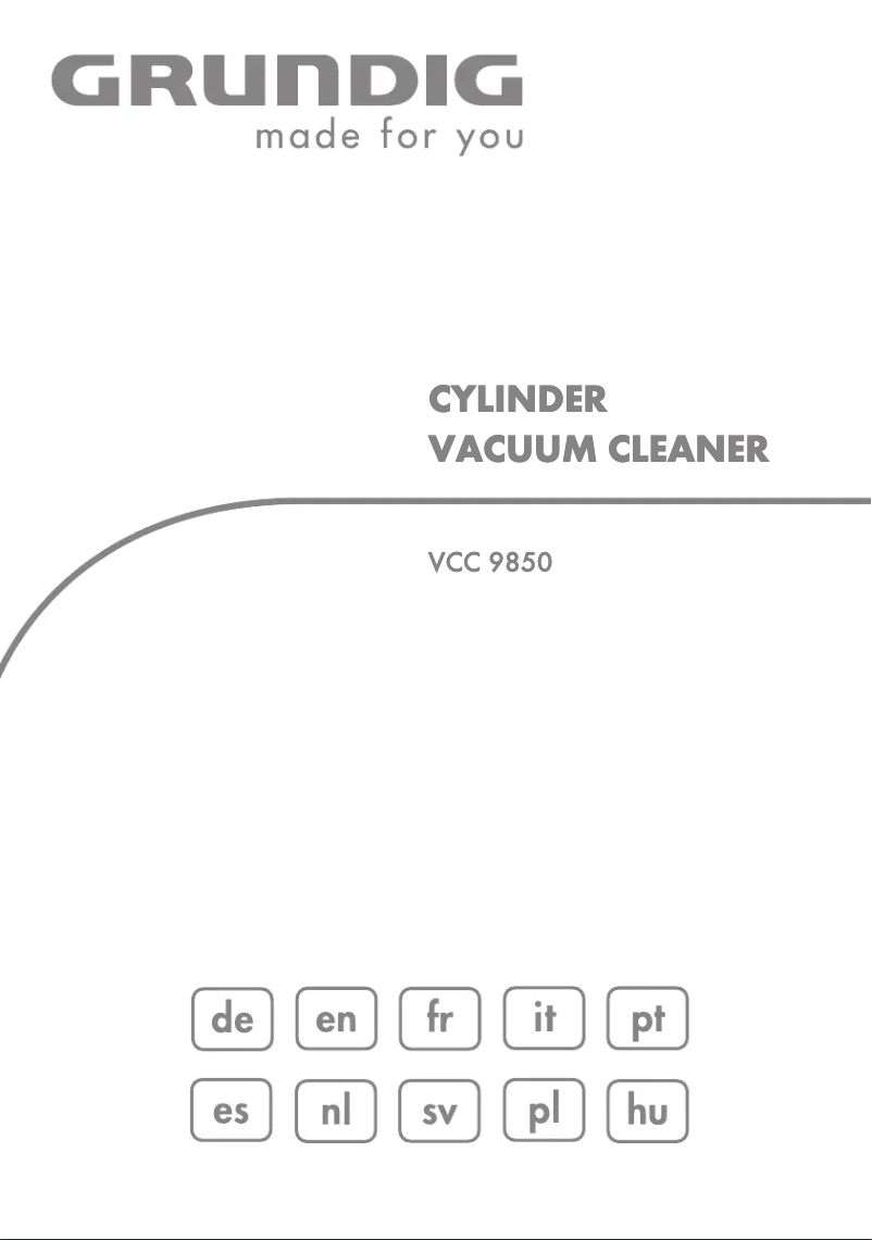 Page 1 de la notice Manuel utilisateur Grundig Bodyguard VCC 9850