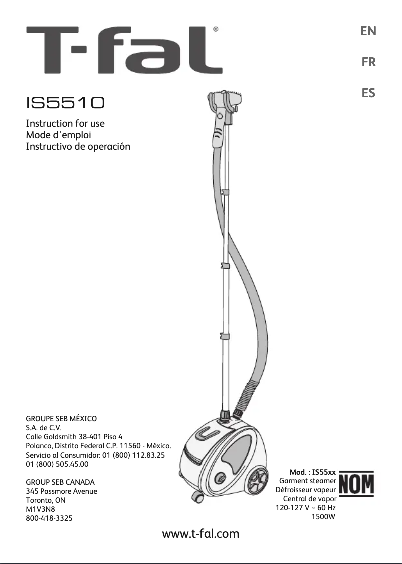 Page n°1 - Manuel utilisateur Tefal Easy Steam IS5510