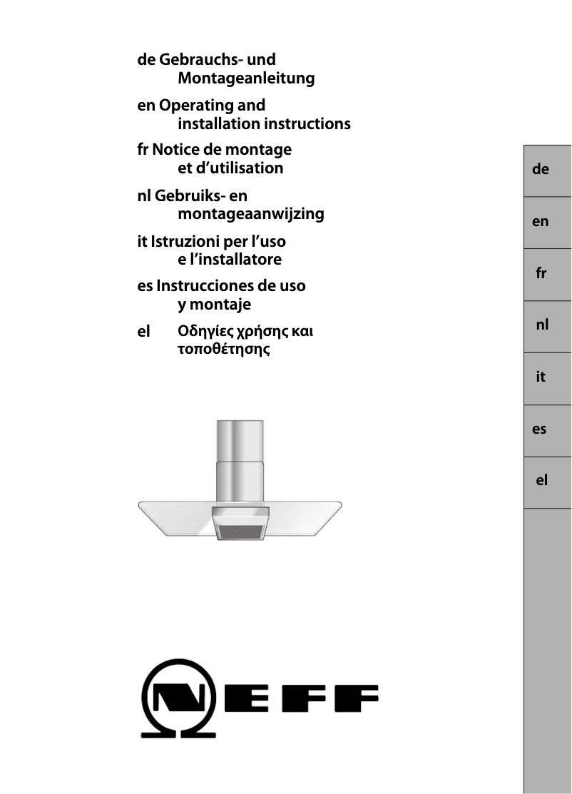 Page n°1 - Manuel utilisateur Neff IGE 8934 N I89E34N0