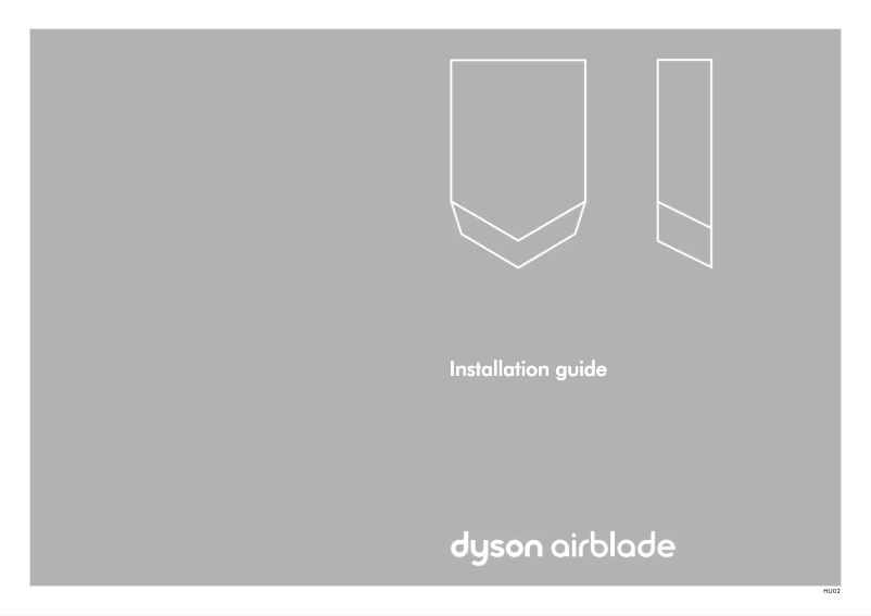 Page 1 de la notice Guide d'installation Dyson Airblade V AB12