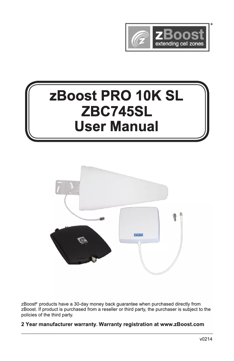 Image de la première page du manuel de l'appareil Pro 10K SL ZBC745SL