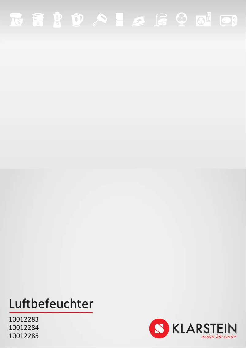 Page n°1 - Manuel utilisateur Klarstein 10012283