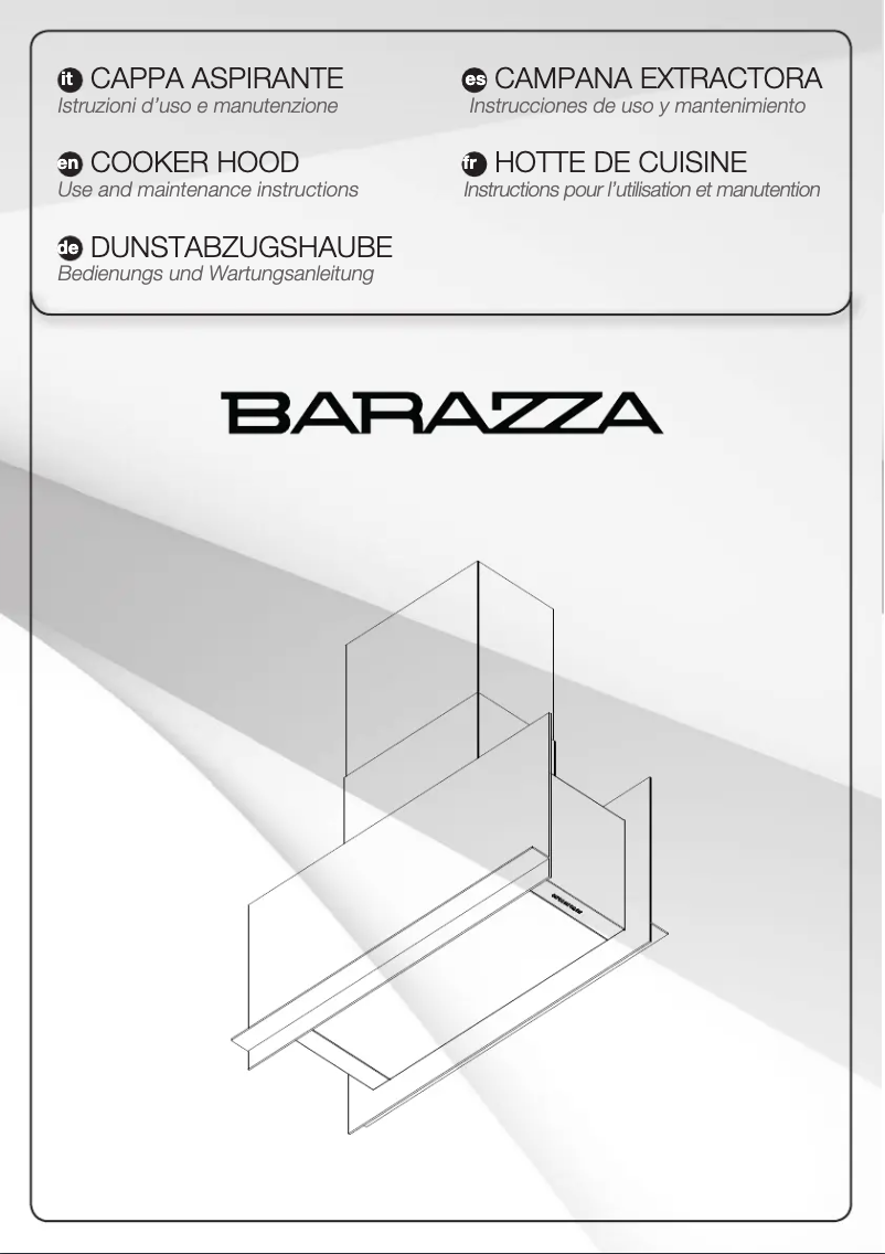 Page n°1 - Manuel utilisateur Barazza 1KUNI91