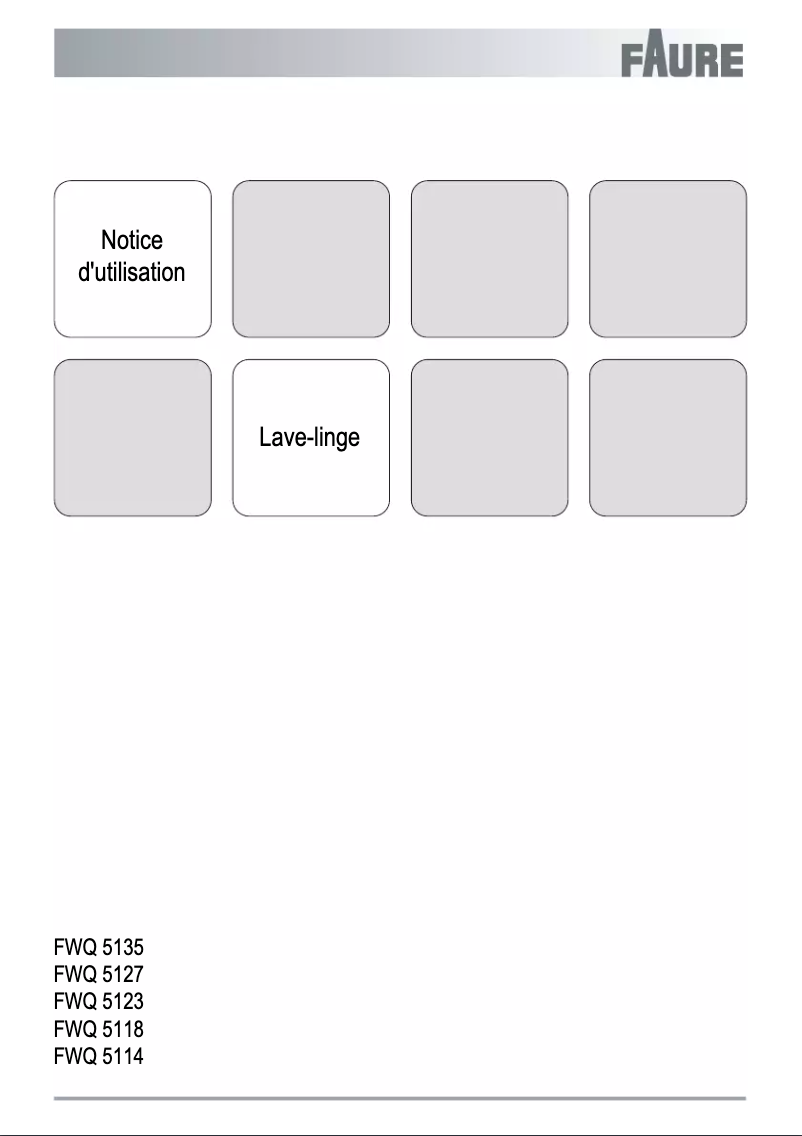 Page 1 de la notice Manuel utilisateur Faure FWQ5123