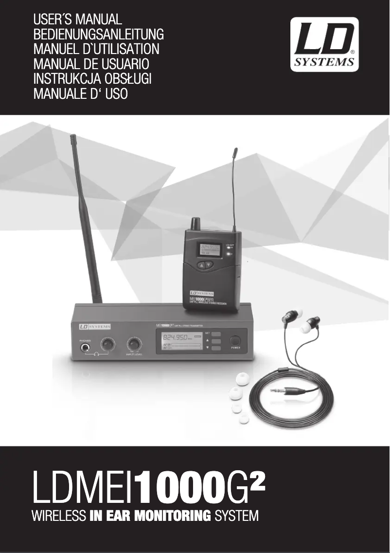 Page 1 de la notice Manuel utilisateur LD Systems MEI 1000 G2 B5