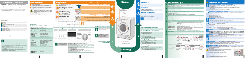 Page 1 de la notice Manuel d'utilisation et d'entretien Siemens WI12S447EE