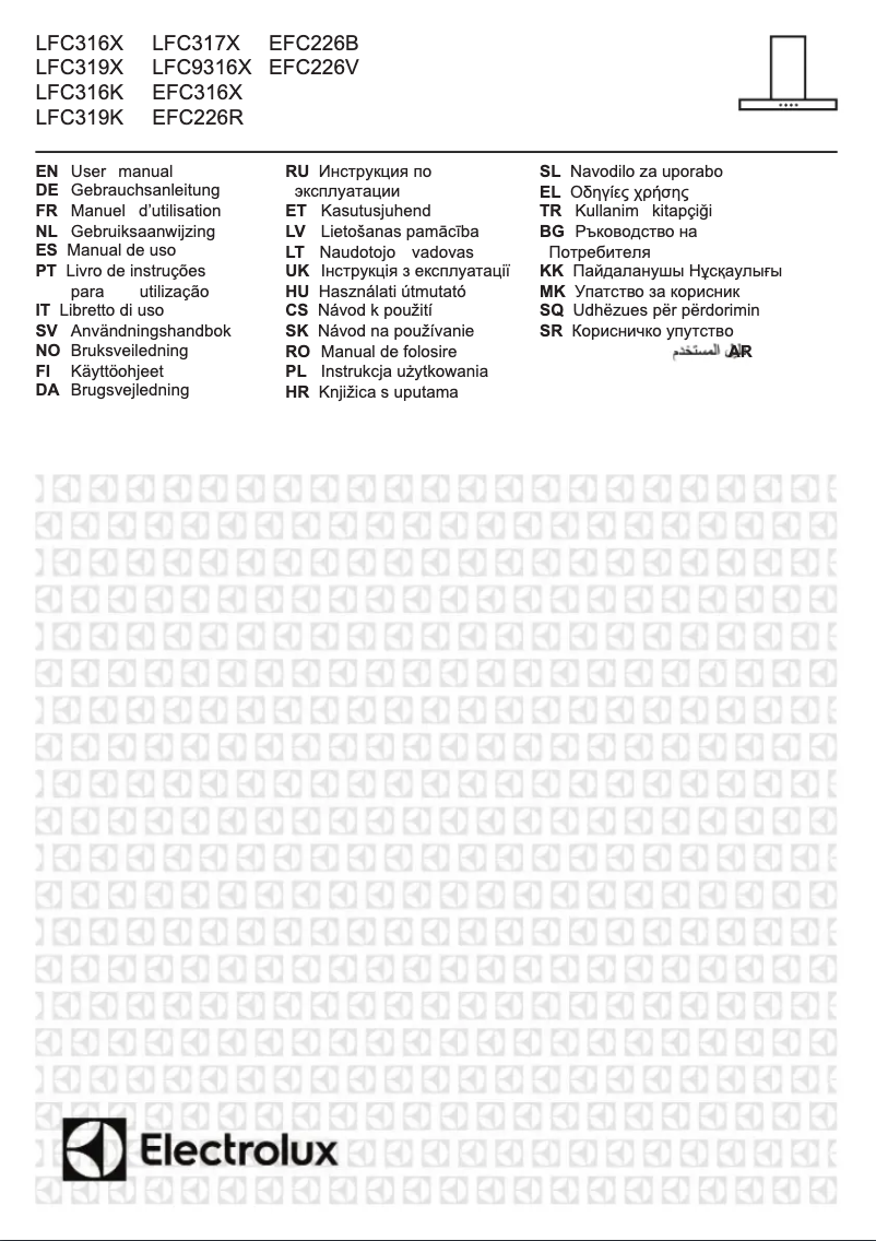 Page 1 de la notice Manuel utilisateur Electrolux EFC316X