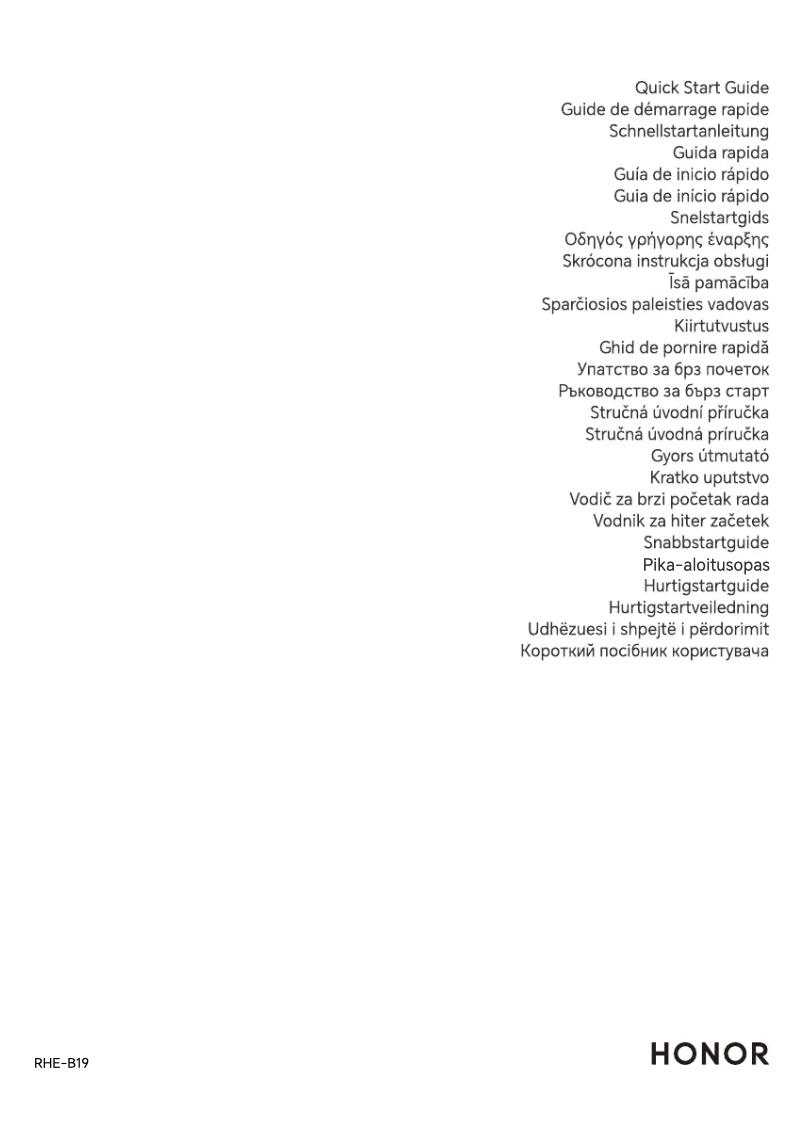 Page 1 de la notice Manuel utilisateur Honor Band 9