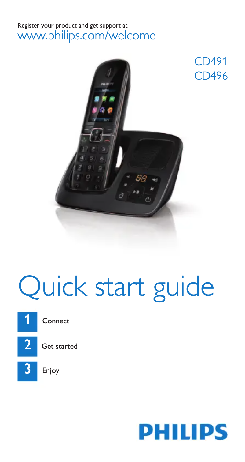 Página 1 del manual Guía de inicio rápido Philips BeNear CD4912B