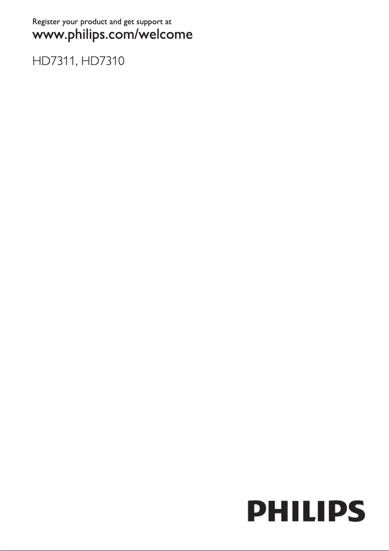 Page 1 de la notice Manuel utilisateur Philips HD7310