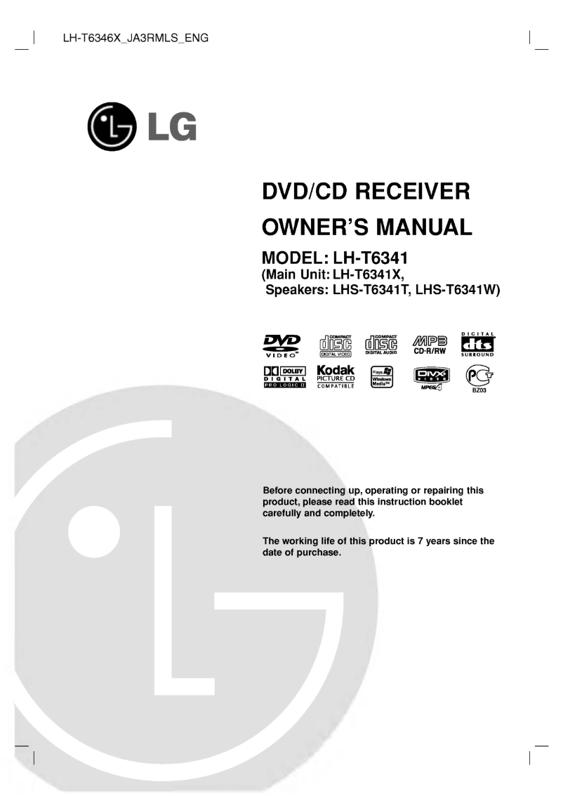 Page 1 de la notice Manuel utilisateur LG LH-T6346X