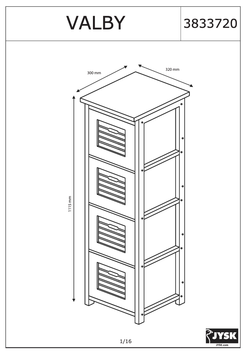 Image de la première page du manuel de l'appareil Valby (32x112x30)