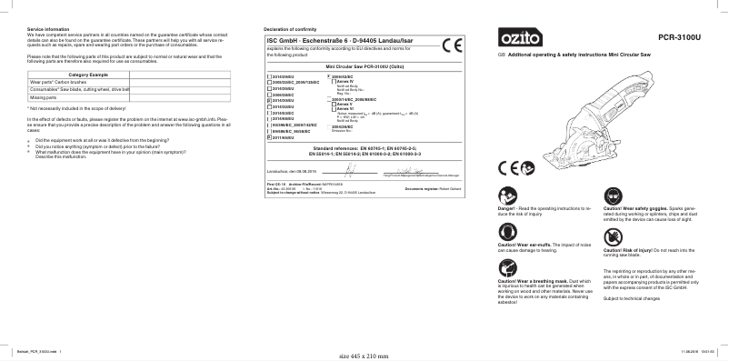 Image de la première page du manuel de l'appareil PCR-3100U