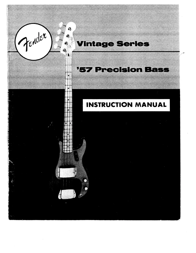 Página 1 del manual Manual de usuario Fender '57 Precision Bass Vintage Series
