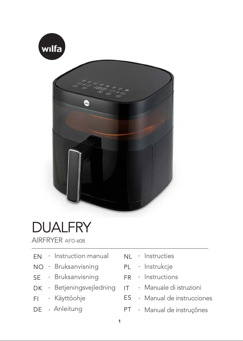 Image de la première page du manuel de l'appareil Dualfry AFD-60B