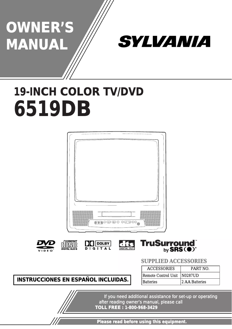 Image de la première page du manuel de l'appareil 6519DB