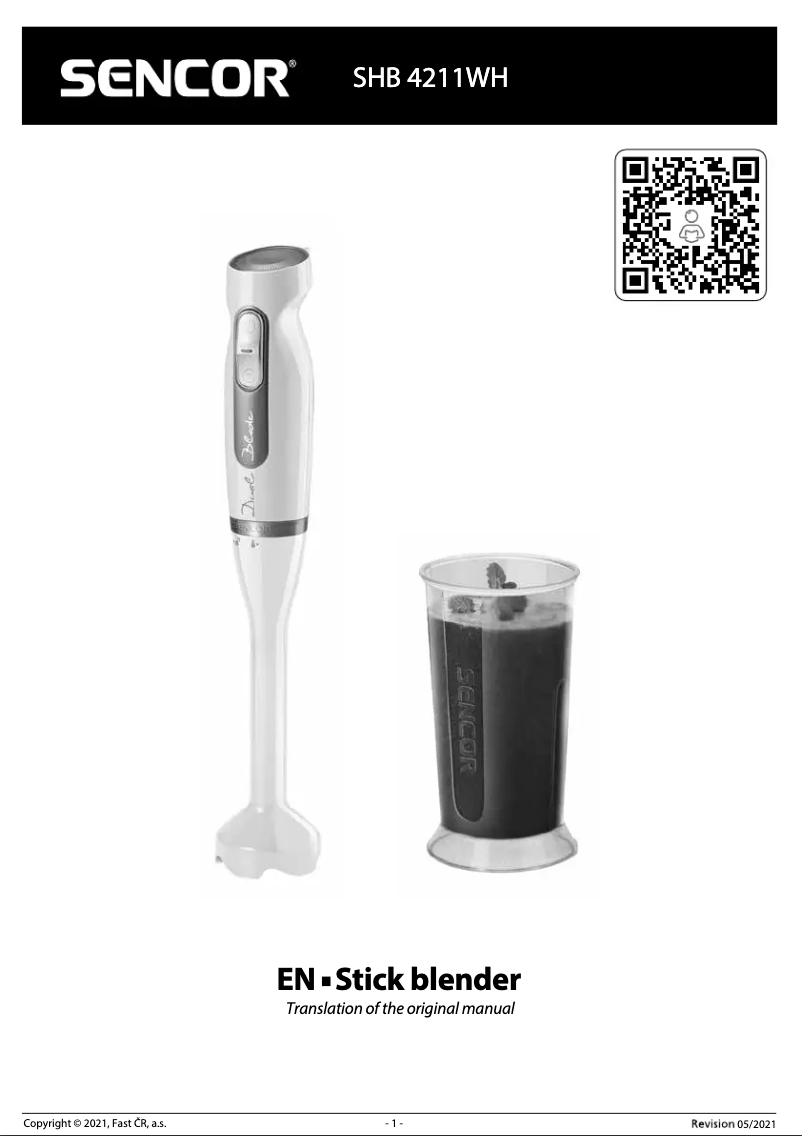 Page 1 de la notice Manuel utilisateur Sencor SHB 4211WH