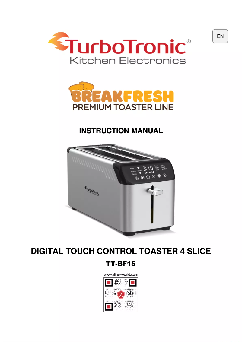 Page 1 de la notice Manuel utilisateur TurboTronic BreakFresh TT-BF15