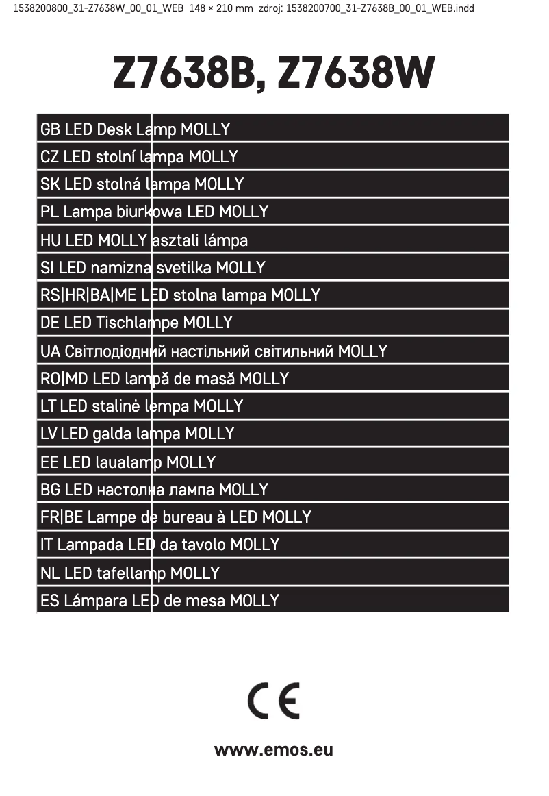 Image de la première page du manuel de l'appareil Z7638W