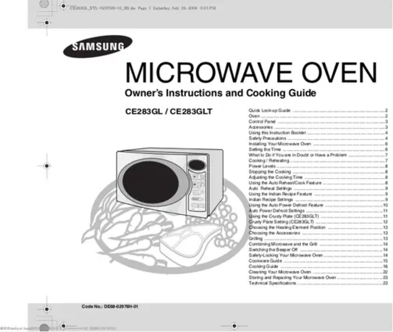 Page 1 de la notice Manuel utilisateur Samsung CE283GLT