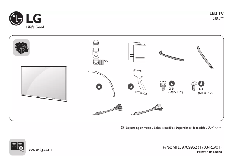 Image de la première page du manuel de l'appareil 55SJ950V