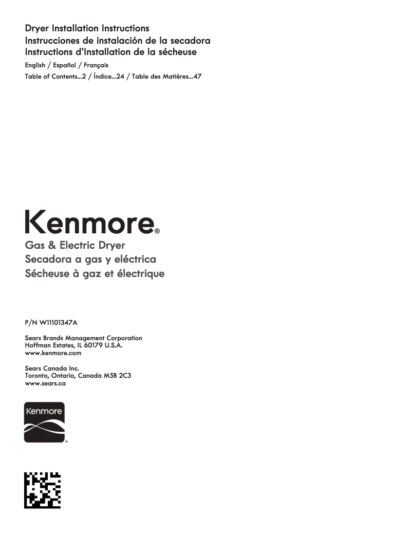 Page n°1 - Manuel utilisateur Kenmore 71633