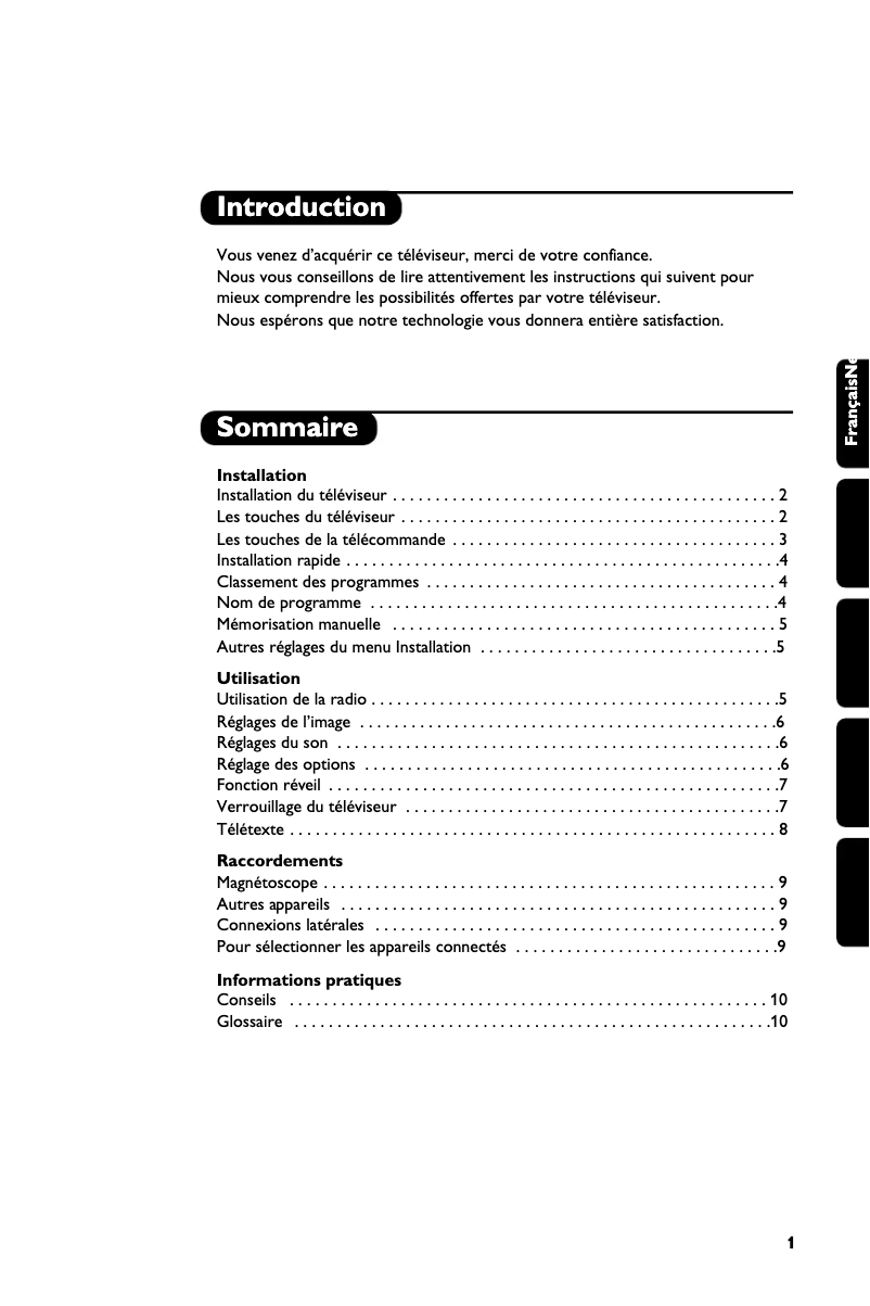 Page n°1 - Manuel utilisateur Philips 14PT2002