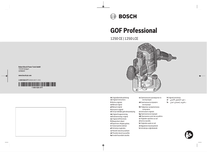Image de la première page du manuel de l'appareil GOF 1250 CE Professional