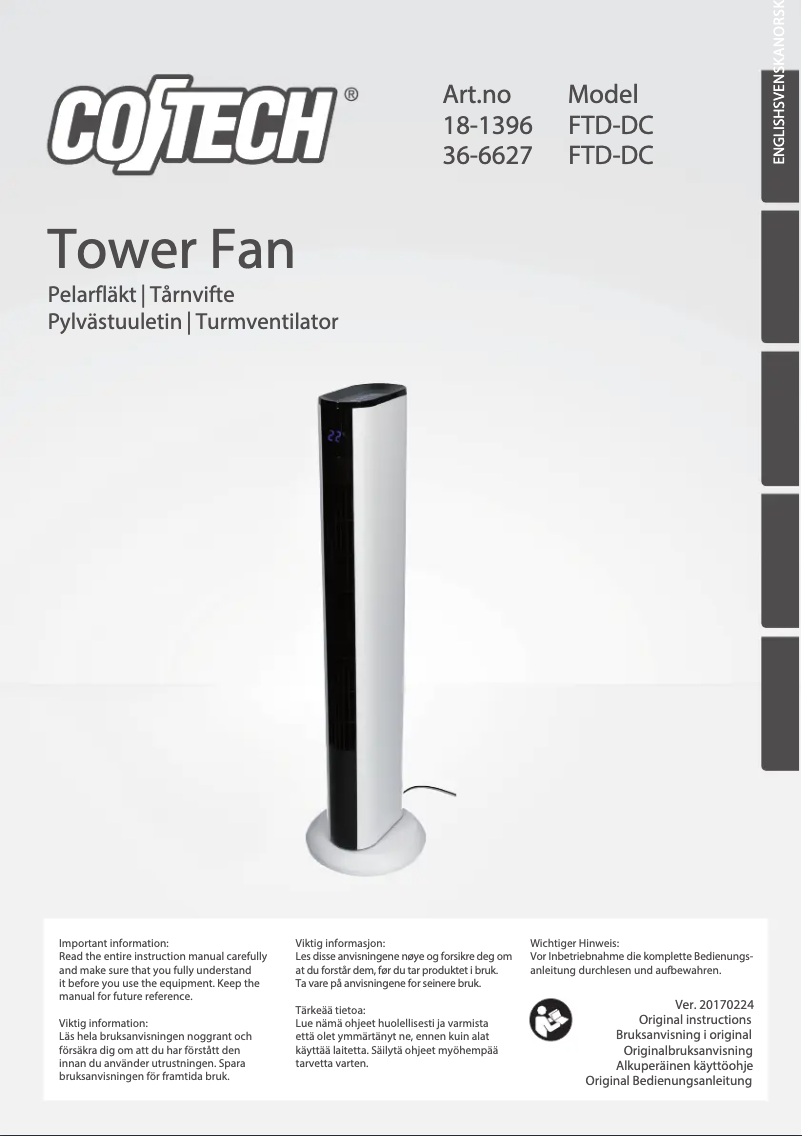 Página 1 del manual Manual de usuario Cotech FTD-DC