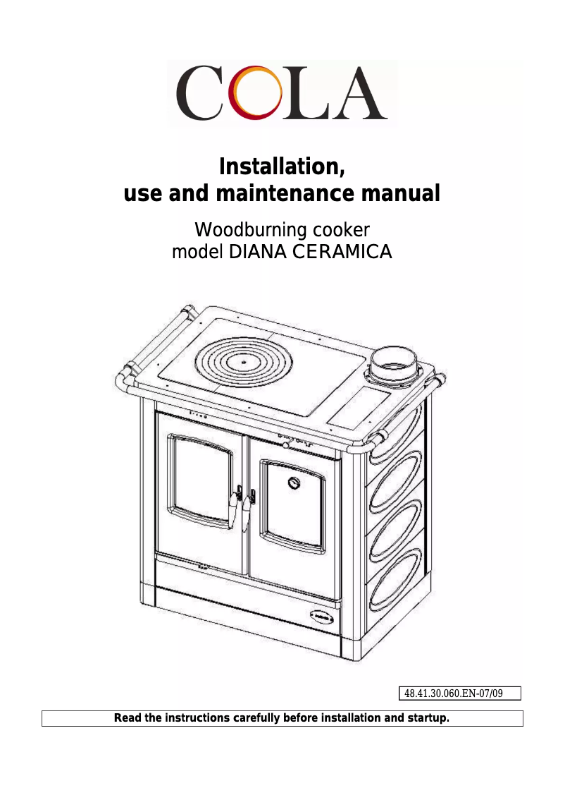Page n°1 - Manuel utilisateur Cola Diana Ceramic