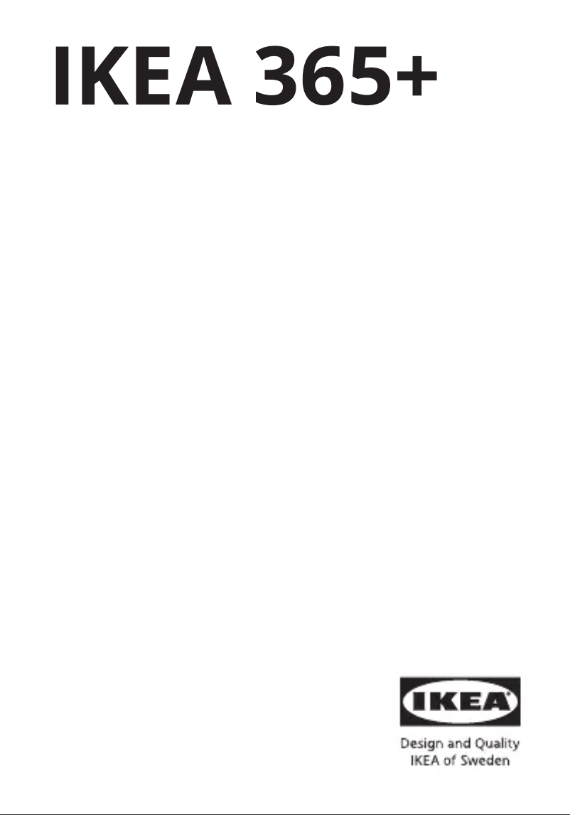Page 1 de la notice Manuel utilisateur Ikea 365+ 804.843.53