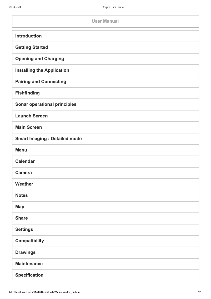 Image de la première page du manuel de l'appareil FLDP09